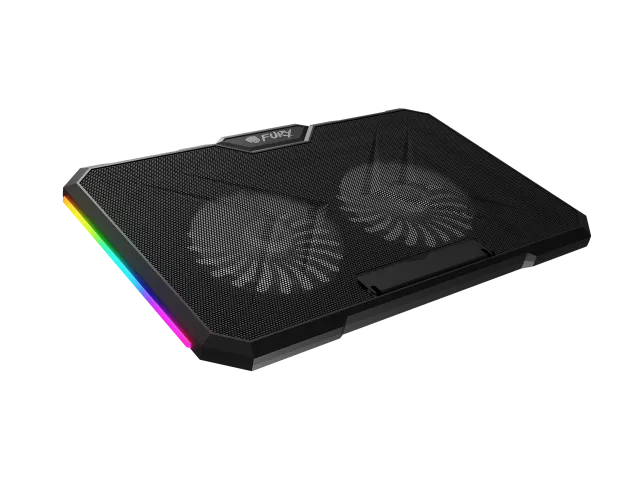 Fury Laptop Cooler Cooling Pad Fury Gunbai G3 Fans, RGB LED Light, 2 USB, 14.1-17.3"