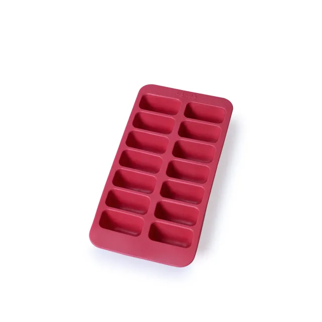 LEKUE ledus kubiņu veidne taisnstūra ar vāciņu, red