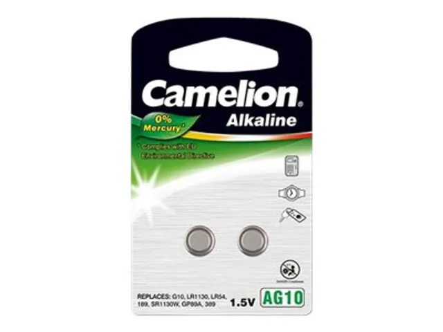 Camelion | AG10/LR54/LR1130/389 | Alkaline Buttoncell | 2 pc(s)