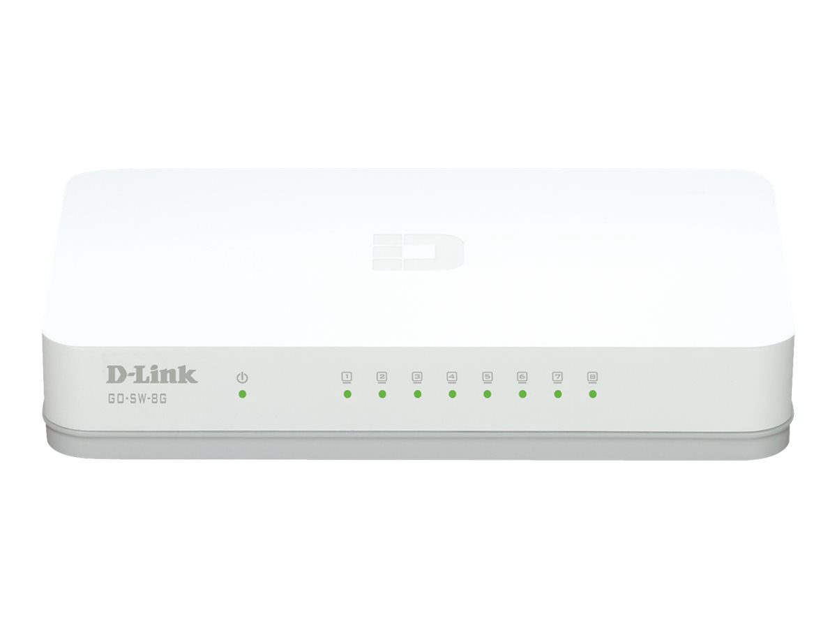 Switch, GO-SW-8G/E, Unmanaged, Desktop, Gigabit Ethernet (copper) ports quantity 8