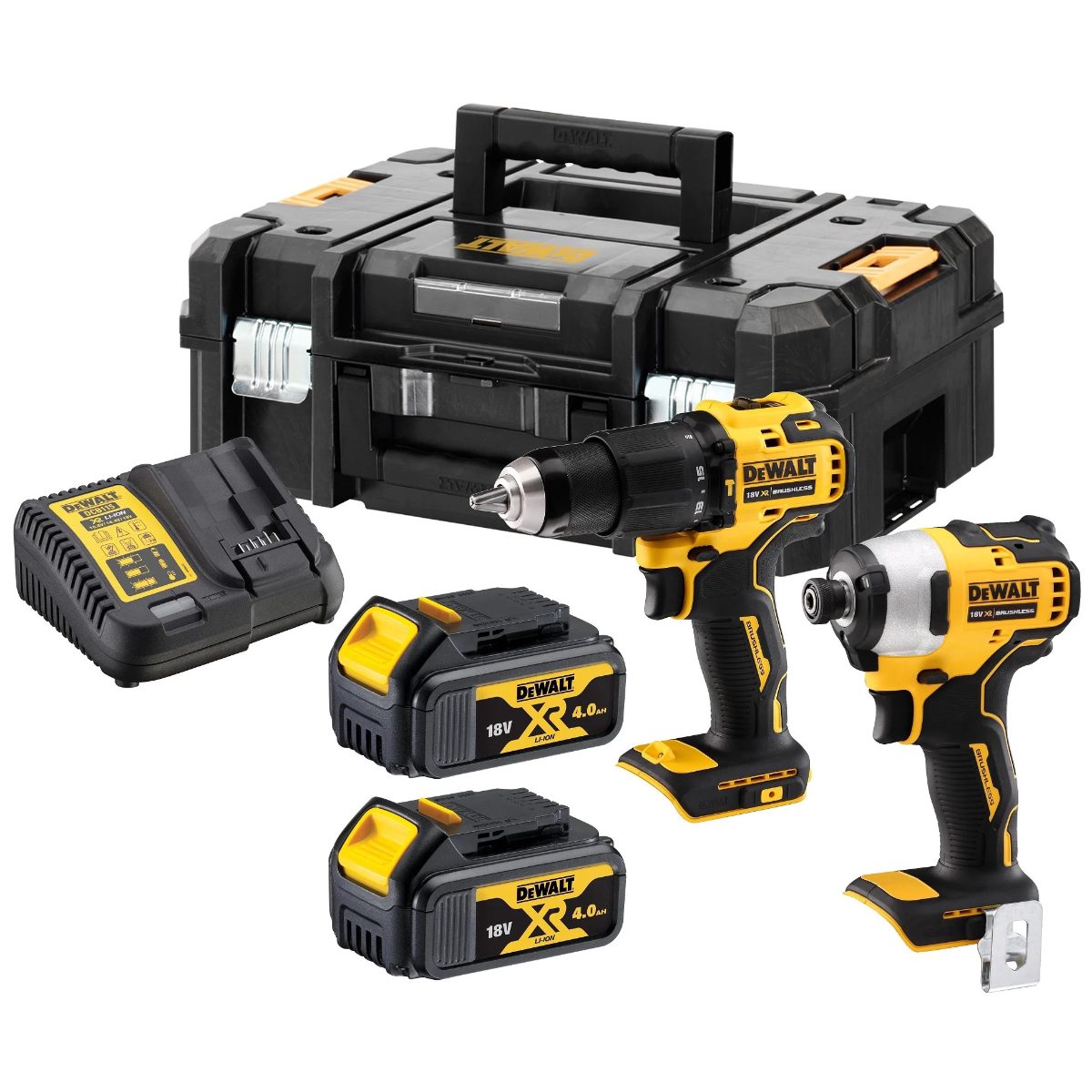 18V XR Brushless Twin Kit - 2 X 4Ah, DCK2062M2T-QW