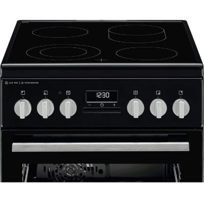 Electrolux elektriskā plīts ar elektrisko cepeškrāsni, melna