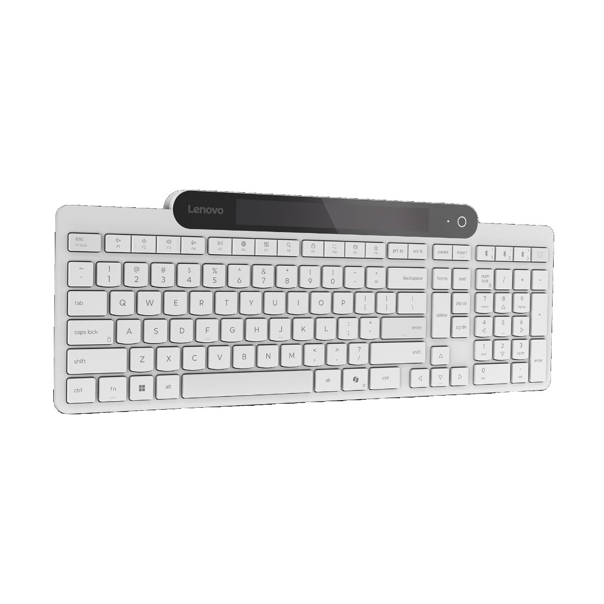 800 Self-Charging, Keyboard, Wireless, Lithuanian, Bluetooth, Wireless connection, White