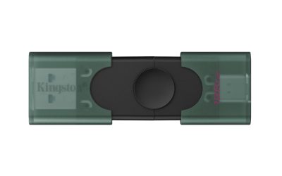 Kingston DataTraveler Duo, 128 GB, USB Type-C/Type-A, Black/Green