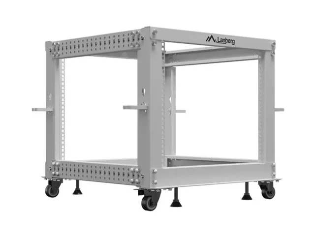 Lanberg Open Rack 19" 9U, adjustable | OR01-6109-S | 65.7 x 60 x 57.7 cm | Gray