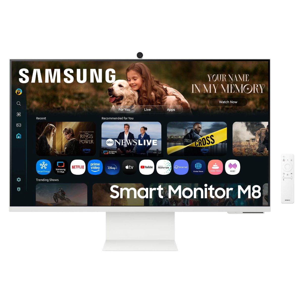LS32FM801UUXDU, 32 ", VA, 16:9, 60 Hz, 4 ms, 3840 x 2160 pixels, 400 cd/m², HDMI ports quantity 1, White
