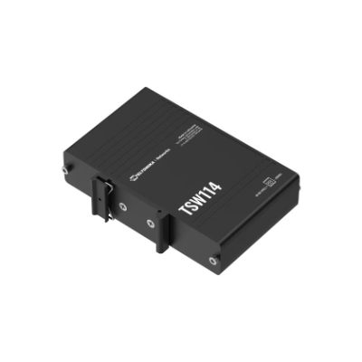 DIN Rail Switch, TSW114, Unmanaged, Wall-mountable, Gigabit Ethernet (copper) ports quantity 5, Power supply type 2-pin industrial DC power socket