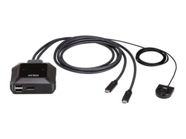Aten US3312 2-Port USB-C 4K DisplayPort KVM Switch with Remote Port Selector | Aten | 2-Port USB-C 4K DisplayPort KVM Switch with Remote Port Selector | US3312 | Warranty 24 month(s)