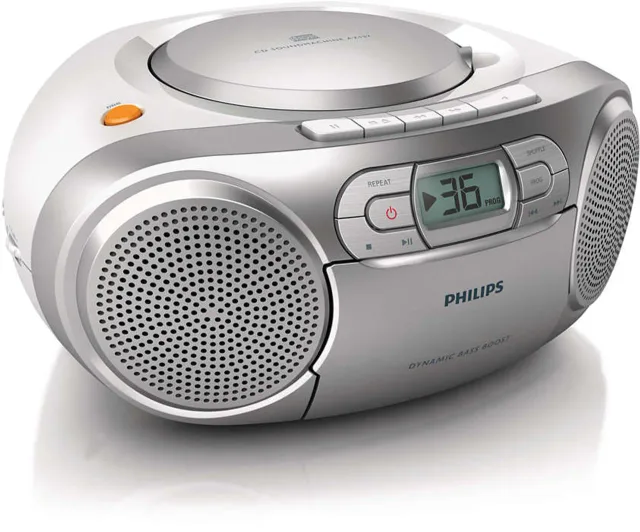 PHILIPS CD magnetola ar kaseti, sudraba