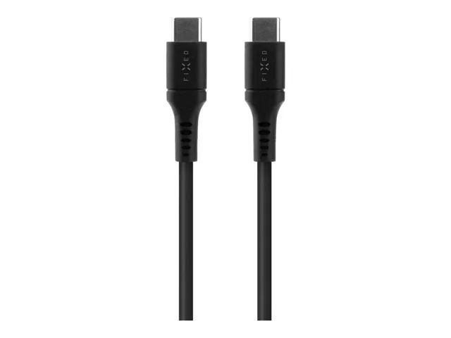 Fixed | Liquid Silicone Cable USB-C/USB-C, 2m, 60W | FIXDLS-CC2-BK