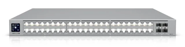 Switch|UBIQUITI|Ubiquiti UniFi Pro XG 48 PoE|Switch type Managed|Switch layer L3|Rack mounting Yes|Stackable Yes|Form factor 1U|48xRJ-45 ports|RJ-45 Ports Type 10G Ethernet (100/1000/10000)|16x2.5G Ethernet (copper) ports quantity|32x10G Ethernet (copper) ports quantity|4xSFP28 ports quantity|10G support Yes|Power over Ethernet (PoE) Yes|Total Power over Ethernet (PoE) budget 1080 W|USW-PRO-XG-48-POE