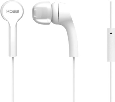 Headphones, KEB9iW, Wired, In-ear, Microphone, White