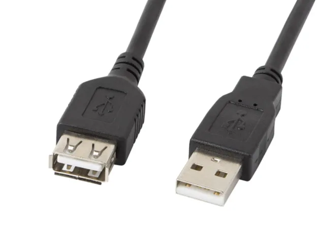 Lanberg | USB-A 2.0 Cable, 3 m | CA-USBE-10CC-0030-BK | USB Type-A to USB Type-A