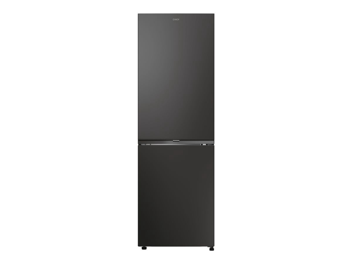 Refrigerator, ECN2CQTEB186, Candy Energy efficiency class Class E, Freestanding, Height 185 cm, Combi, No Frost system, Fridge net capacity 235 L, Freezer net capacity 120 L, 38 dB, Black