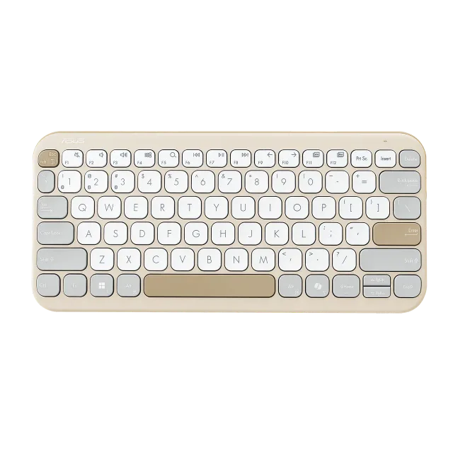 Asus Marshmallow KW100 | Keyboard | Wireless | US International | Oat Milk