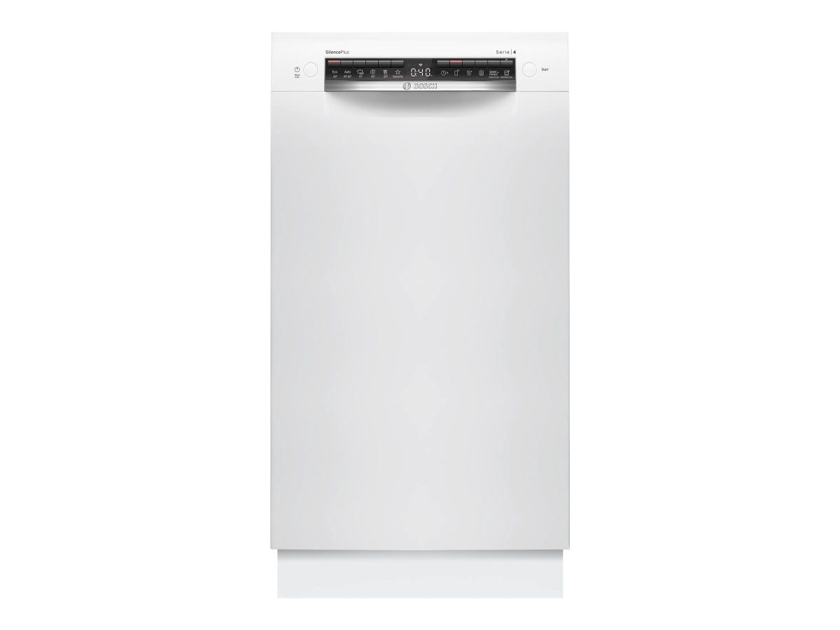 Bosch Dishwasher, SPU4HMW12E, Built-in, Width 45 cm, Number of place settings 10, Number of programs 6, Energy efficiency class D, Display, AquaStop function, White