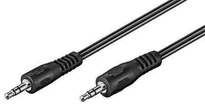 AUX audio connector cable, 50449, 3.5 mm male (3-pin, stereo)