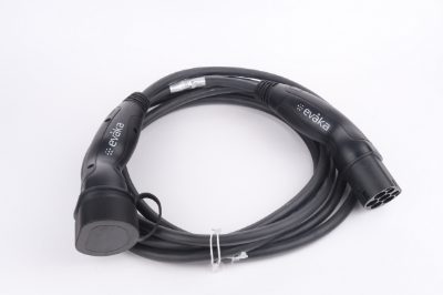Evaka EV Charging Cable Type 2-Type 2, 22 kW, 32 A, 5 x 6 mm2, 1 x 0.5 mm2, 7 m, ITGAM3872, Black