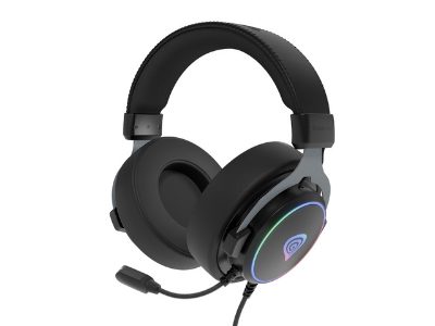 Gaming Headset, Neon 764, Wired, Over-Ear, Microphone, Black
