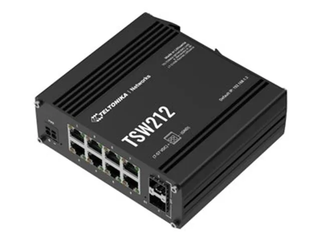 Teltonika Switch, 8 ports | TSW212 | L2 managed | Wall-mountable | SFP ports quantity 2