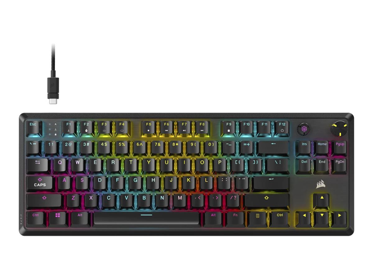 Corsair K70 CORE TKL, Tenkeyless Mechanical Gaming Keyboard, Wired, NA, MLX RED, Black