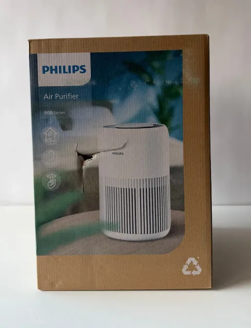 Prece ar Bojātu iepakojumu- PHILIPS PureProtect Mini 900. sērijas gaisa attīrītājs, Balts