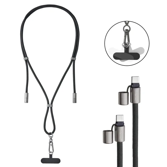 CABLE USB-C TO USB-C 1.65M/LANYARD BLACK 7991000 INTENSO