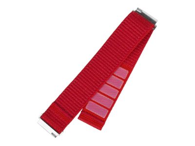 Sporty Strap with Quick Release 20mm for Smartwatch, 160-210 mm, Red, Nylon
