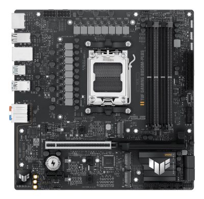 Mainboard, ASUS, AMD B850, SAM5, Micro-ATX, Memory DDR5, Memory slots 4, 1xPCI-Express 4.0 1x, 1xPCI-Express 4.0 16x, 1xPCI-Express 5.0 16x, 3xM.2, 1xHDMI, 1xDisplayPort, 4xUSB 2.0, 4xUSB 3.0, 3xUSB 3.2, 1xUSB-C, 1xRJ45, 5xAudio port, TUFGAMINGB850M-PLUS