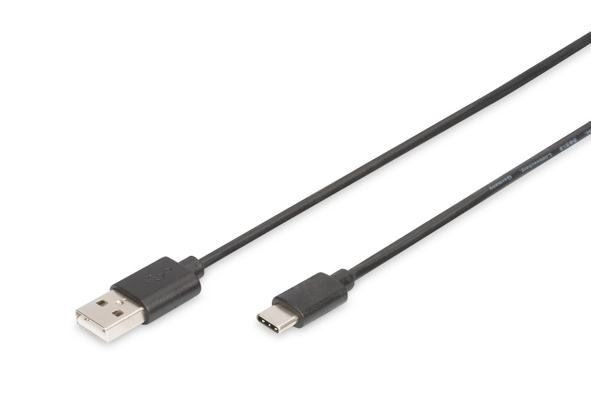 USB Type-C connection cable, type USB-A - USB-C, AK-300154-010-S