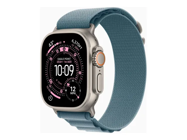 Apple Watch Ultra 3 GPS + Cellular 49mm Natural Titanium Case with Light Blue Alpine Loop - Medium | Apple