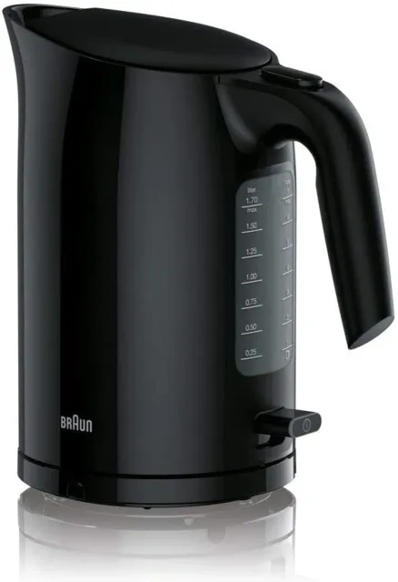 Braun | Kettle | WK3100BK PurEase | Standard | 2200 W | 1.7 L | Plastic | 360° rotational base | Black