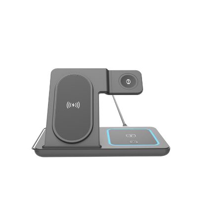 Gembird 3-in-1 foldable wireless charger stand, 15 W, Samsung watch, TA-WPC31S-01-BK