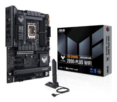 Asus TUF GAMING Z890-PLUS WIFI, Processor family Intel, Processor socket LGA1851, DDR5, Supported hard disk drive interfaces M.2, SATA, Number of SATA connectors 4