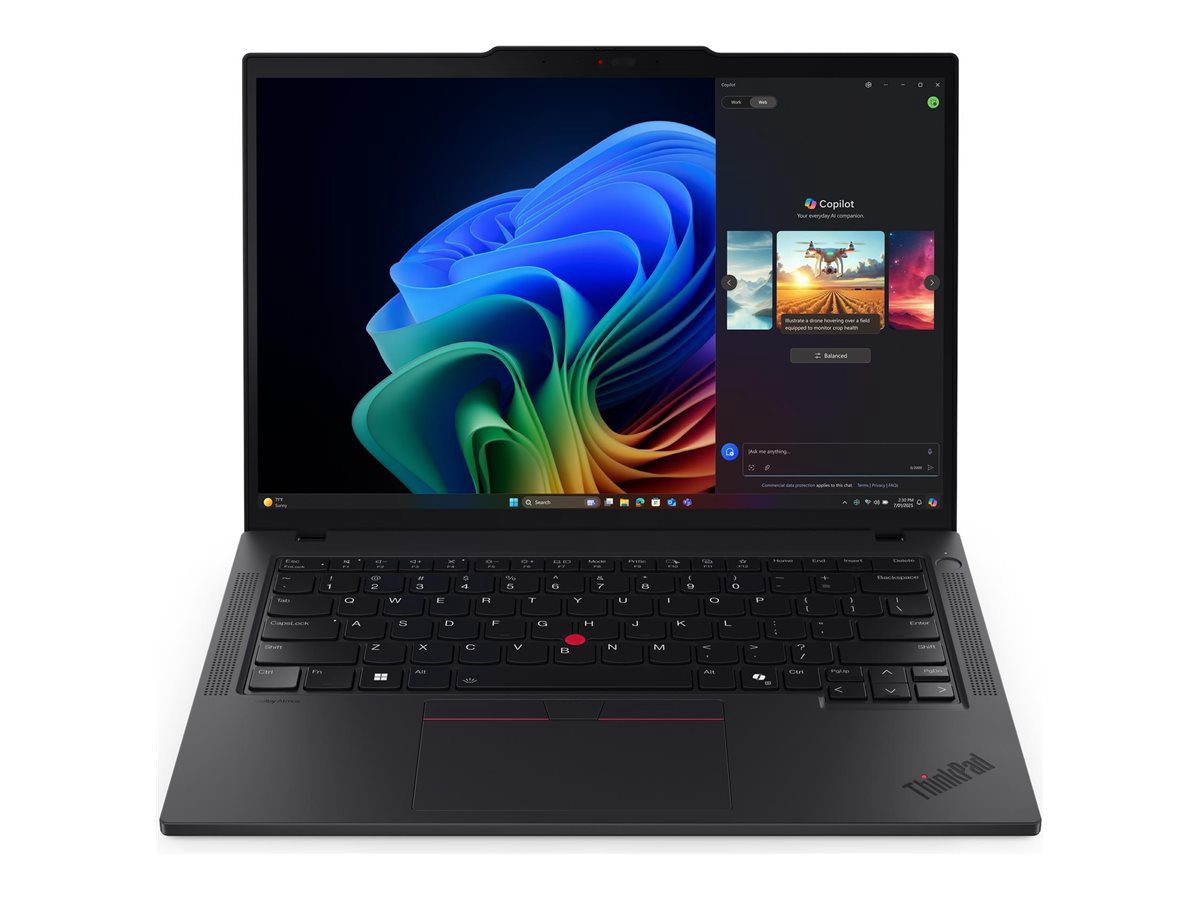 Lenovo ThinkPad T14 G6 Intel, Black, 14 ", IPS, WUXGA, 1920 x 1200 pixels, Anti-glare, Intel Core Ultra 7, 258V, 32 GB, Soldered LPDDR5X, Solid-state drive capacity 512 GB, Intel Arc Graphics 140V, Windows 11 Pro, 802.11be, Bluetooth version 5.4, 5G Upgradable, Keyboard language English, Keyboard backlit, Warranty 36 month(s), Battery warranty 12 month(s)
