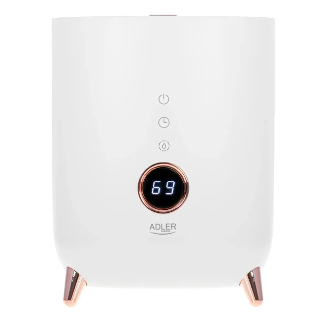 Adler | AD 7972 | Humidifier | 23 W | Water tank capacity 4 L | Suitable for rooms up to 35 m² | Ultrasonic | Humidification capacity 150-300 ml/hr | White