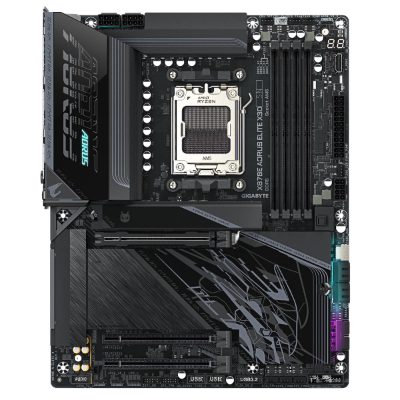 Gigabyte X870E A ELITE X, Processor family AMD, Processor socket AM5, DDR5, Supported hard disk drive interfaces SATA, M.2, Number of SATA connectors 4