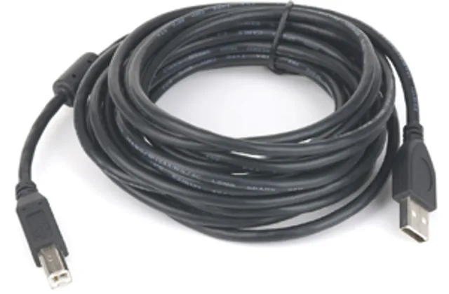 USB 2.0 A-plug B-plug 3 m (10 ft) cable with ferrite core | Cablexpert