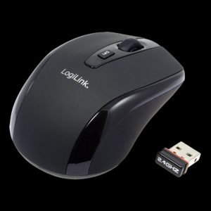 Maus optisch Funk 2.4 GHz, wireless, 2.4GH wireless mini mouse with autolink, Black