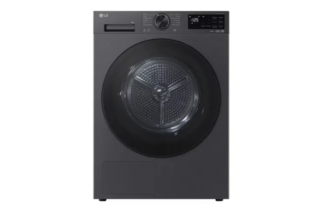 LG Dryer Machine | RHX5009TBB | Energy efficiency class B | Front loading | 9 kg | Heat pump | LED | Depth 66 cm | Wi-Fi | Matte black