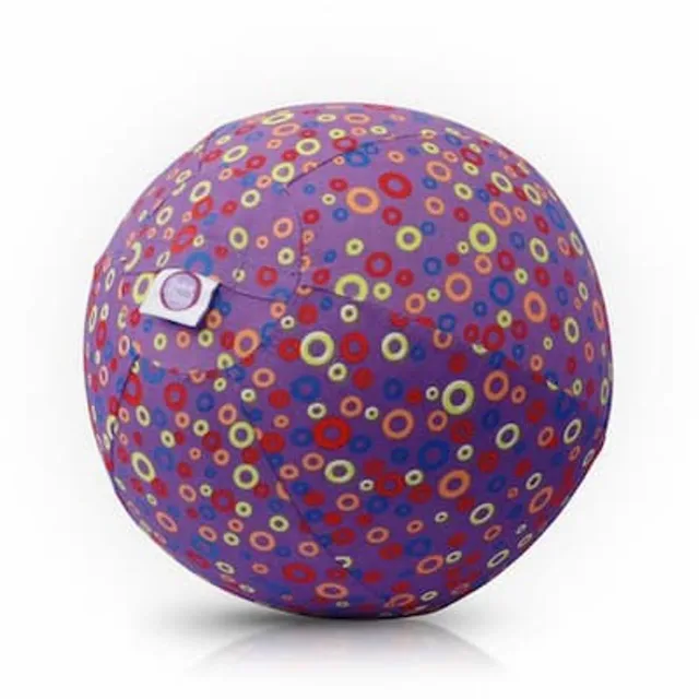 Bubabloon lateksa balons ar auduma pārvalku, Circles Purple