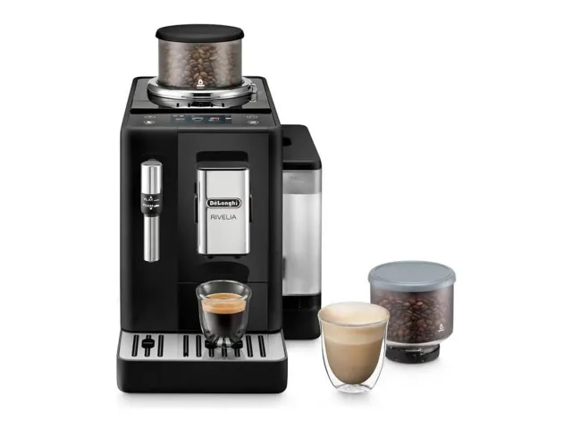 Delonghi Coffee Machine | EXAM 440.35.B RIVELIA | Pump pressure 19 bar | Built-in milk frother | Automatic | 1450 W | Onyx Black