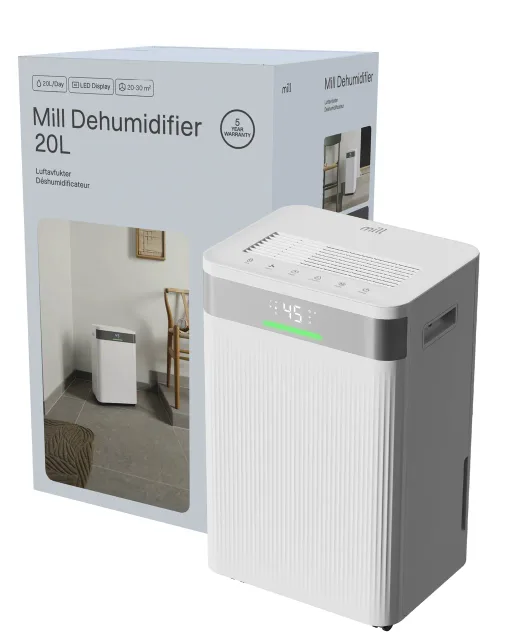 Mill | Dehumidifier | MDH20 | Suitable for rooms up to 20-30 m² | Water tank capacity 4 L | White