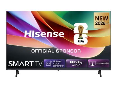 Hisense TV, 40A4S, 40, Smart TV, VIDAA Smart OS, FHD, Black