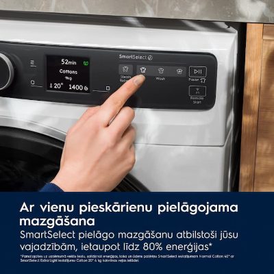 Electrolux veļas mašīna UltraCare un tvaika programmu, 11kg., melna
