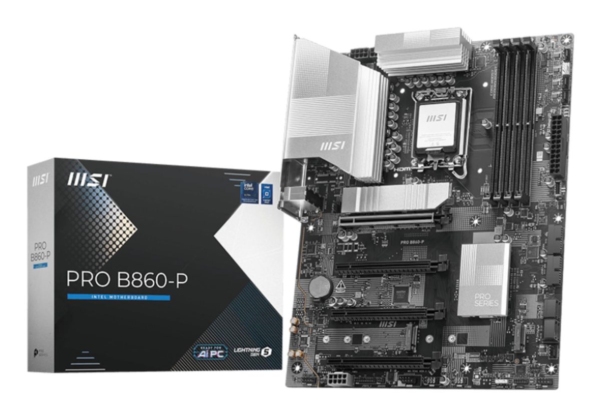 MSI PRO B860-P, Processor family Intel, Processor socket LGA1851, DDR5, Memory slots 2, Supported hard disk drive interfaces SATA, M.2, Number of SATA connectors 4, Chipset AMD A, Micro ATX, USED, REFURBISHED, WITHOUT  ACCESSORIES, ONLY BACKPANEL INCLUDED