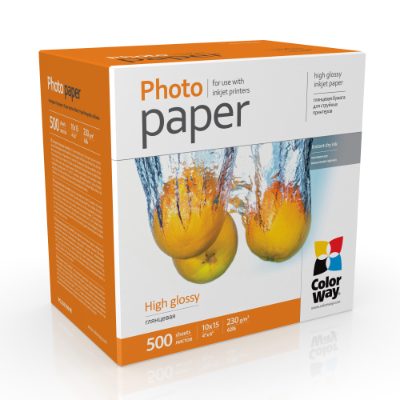 ColorWay Photo Paper, 500 sheets, High Glossy, 230 g/m², 10x15