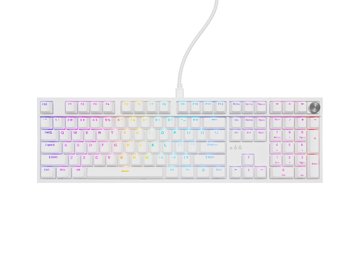 Genesis Thor 404, Mechanical Gaming Keyboard, Wired, US, Gateron Yellow Pro, White