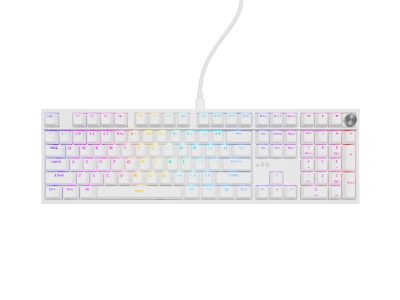 Genesis Thor 404, Mechanical Gaming Keyboard, Wired, US, Gateron Yellow Pro, White