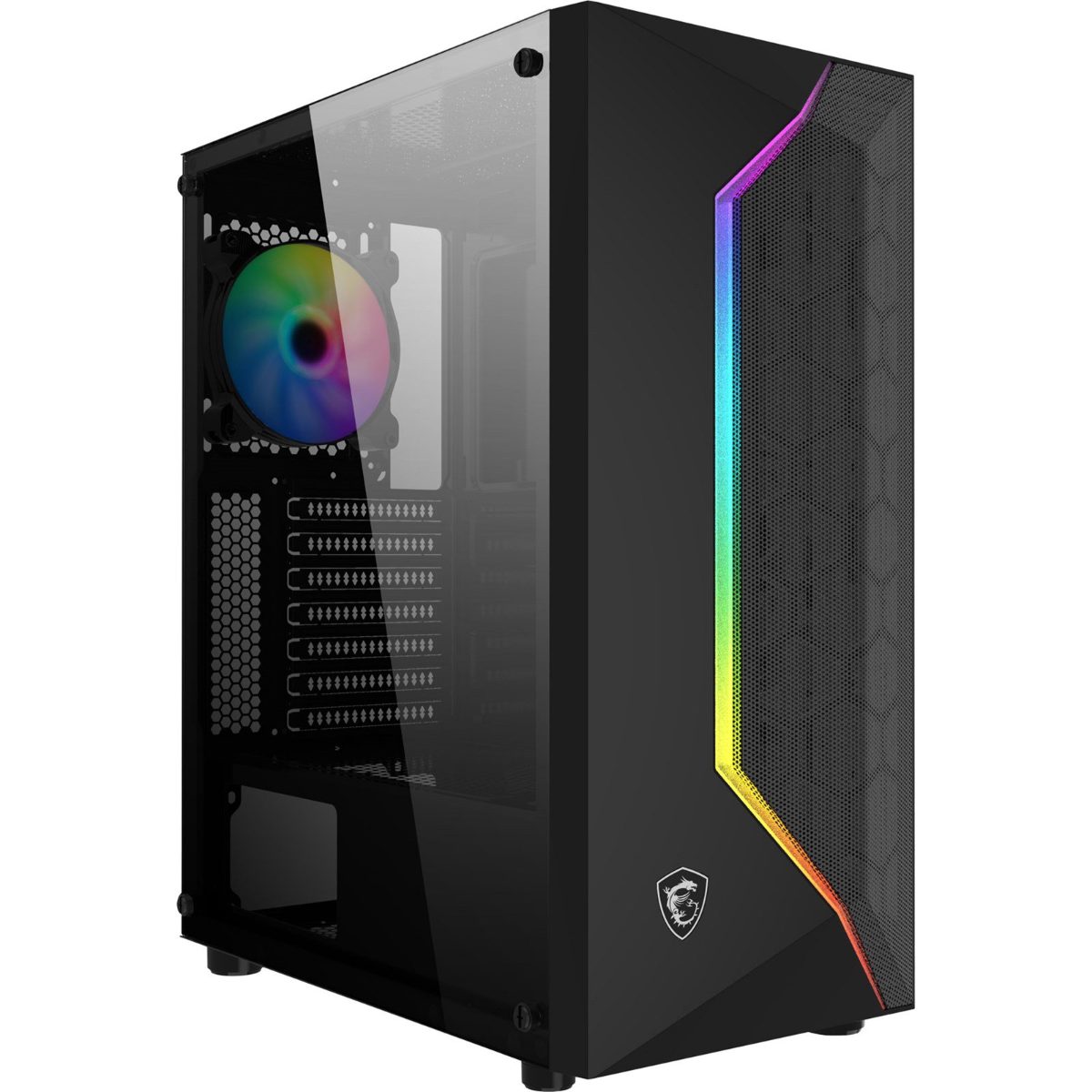PC Case, MAG VAMPIRIC 100R, Side window, Black, ATX, Micro-ATX, Mini-ITX, Standard ATX, max up to 270mm (without 3.5'' HDD case installed)